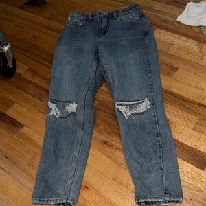 Topshop Distressed Mom Jeans